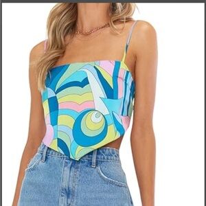 NWT Show Me Your MuMu Go Go Scarf Top Size XS
